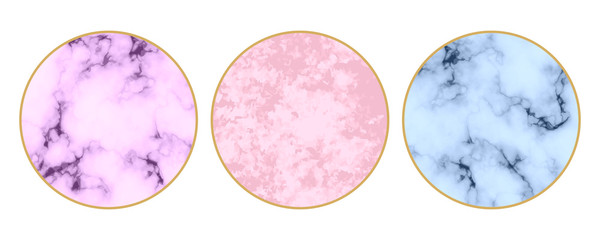 Vector set with highlight cover backgrounds. Set of marble and stone design templates for icons, text or personal design