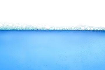 Naklejka na ściany i meble Water,soda,sparkling,aqua with bubbles of air isolated on white background. 