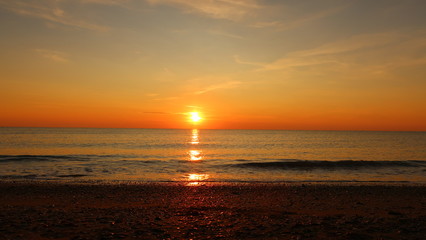 sunset at sea
