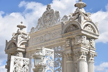 Dolmabahce Palace Bosphorus Strait Gate, Medium Shot, Istanbul