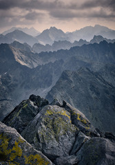 Majestic mountain scenery in High Tatras Mountains Slovakia. Cloudy mid day. © Samuel