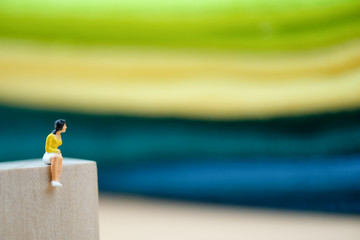 Miniature people : Housewives in hard to work in house