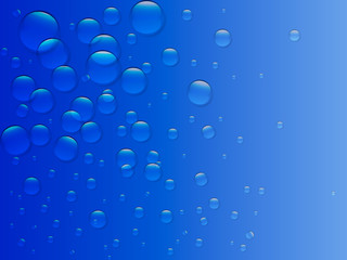 Blue bubble background. Vector illustration for poster or banner