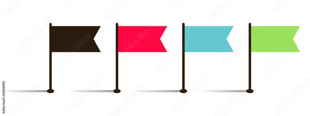 Aufkleber flag map pointer location different colors vector design