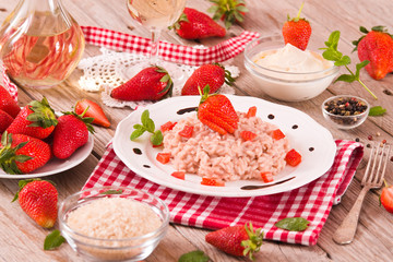 Strawberry risotto.