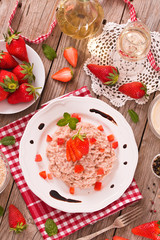 Strawberry risotto.