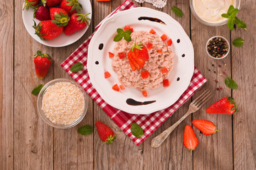 Strawberry risotto.