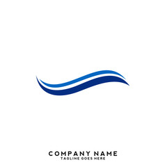 Obraz premium Water wave Logo Template