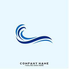 Water wave Logo Template