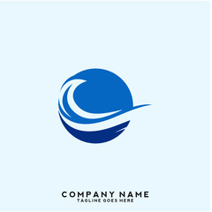 Water wave Logo Template