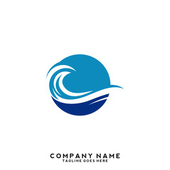 Water wave Logo Template