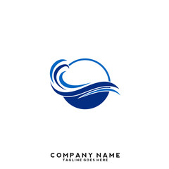 Water wave Logo Template