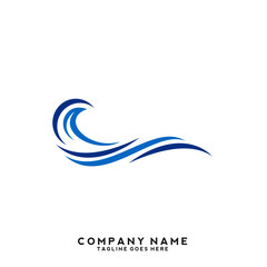 Water wave Logo Template