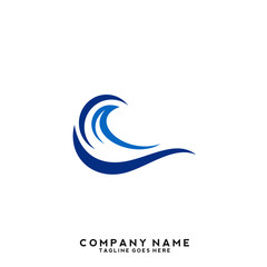 Water wave Logo Template