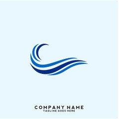 Water wave Logo Template