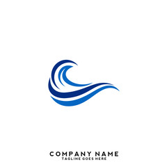 Water wave Logo Template