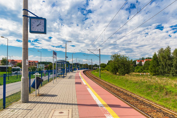 Train approaching one of the stations