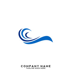 Water wave Logo Template