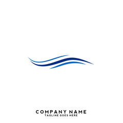 Fototapeta premium Water wave Logo Template