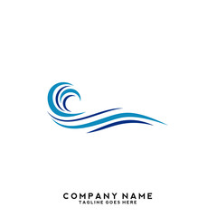 Fototapeta premium Water wave Logo Template