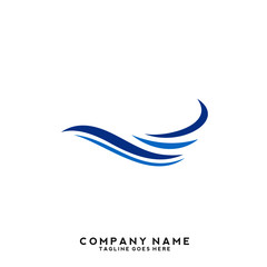 Obraz premium Water wave Logo Template