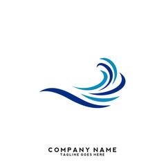 Fototapeta premium Water wave Logo Template