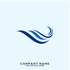 Water wave Logo Template