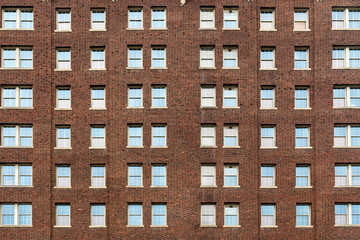 Building facade with windows, texture, architecture - image