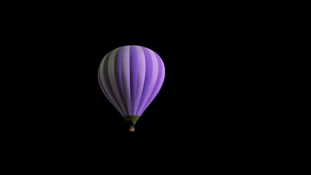 Hot Air Balloon Isolated on Transparent Background