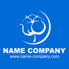 logo vectoriel fleur de coton bio