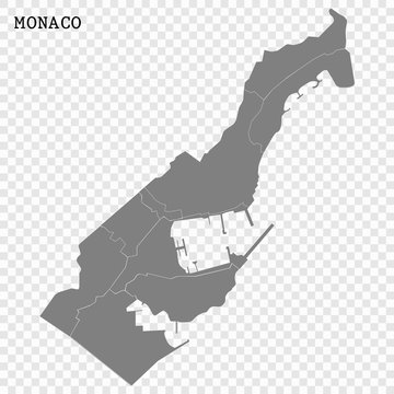 High quality map with borders