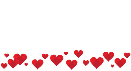 Romantic frame of hearts. Valentine's day