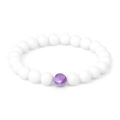 Stone bracelet isolated on white