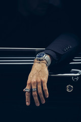 Male hand with jewelry