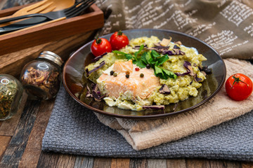 Fillet of Salmon Mashed Broccoli