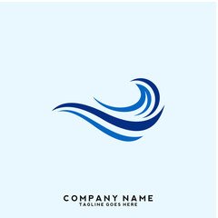 Water wave Logo Template