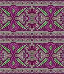 Paisley pattern. Indian rug paisley ornament pattern.