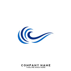 Water wave Logo Template