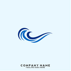 Water wave Logo Template