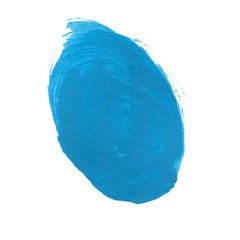 Brush acrylic stroke on the white isolated background.