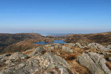 view of mountains and blue sky