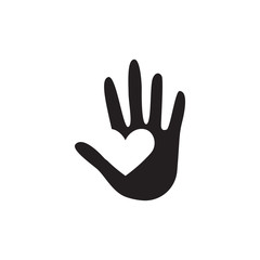 Palm hand graphic design template vector isolated