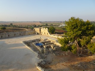Aerial view of Antipatros in Israel