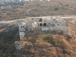 Aerial view of Metzudat Tzedek in Israel