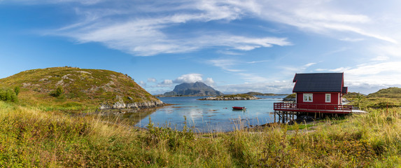 panoramic view - cottage on island Heroy, Norway
