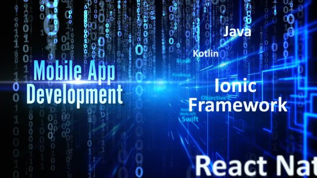 mobile app development technology concept