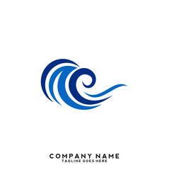 Water wave Logo Template