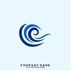 Water wave Logo Template