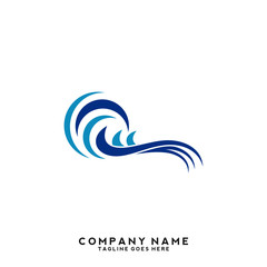 Water wave Logo Template