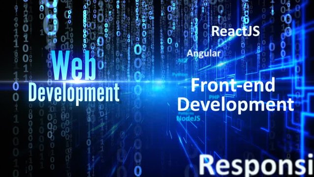 web development technology concept video
